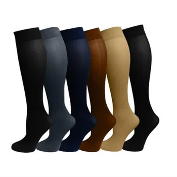 Të lartë të Elasticitetit Stockings | Multi Ngjyra Presion Çorape Compression Çorape të Lartë Elasticiteti në Gju Najloni TV Flat Çorape